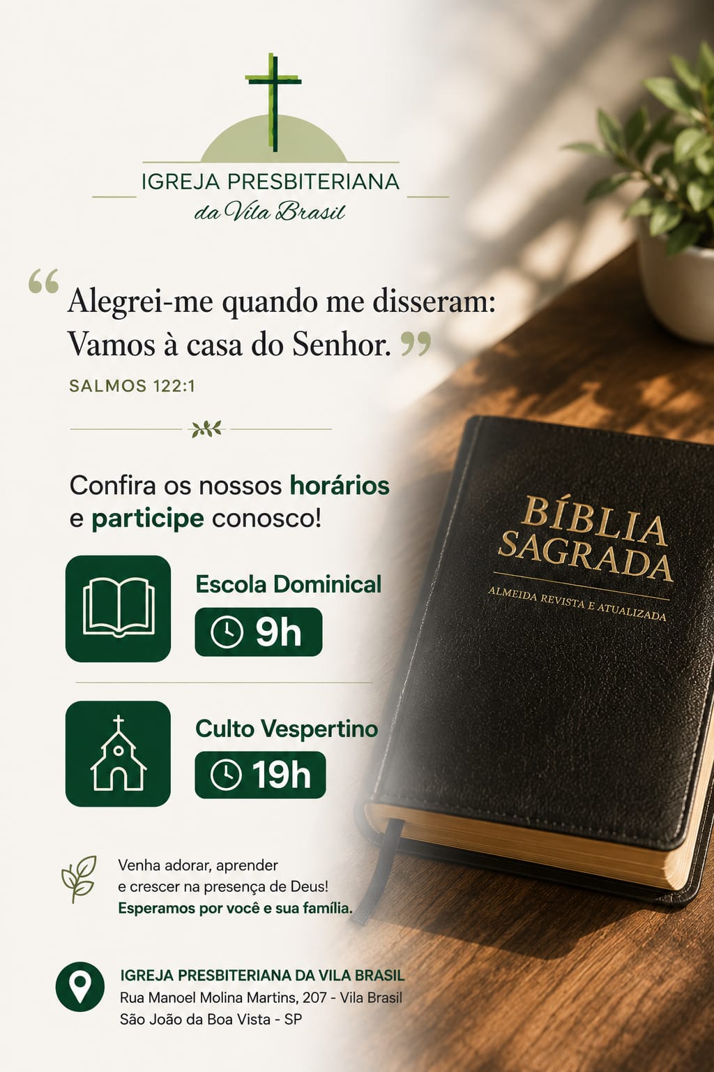 EBD e Culto Vespertino